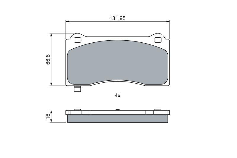 Kit de plaquettes de frein, frein à disque BOSCH 0 986 460 084