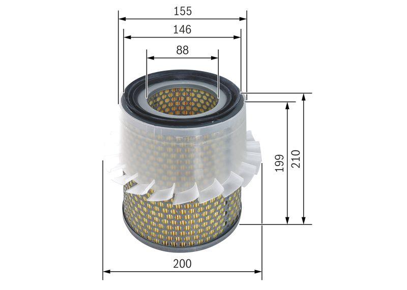 Filtre à air BOSCH 1 457 433 646