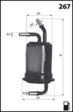 Filtre à carburant MECAFILTER ELE6069