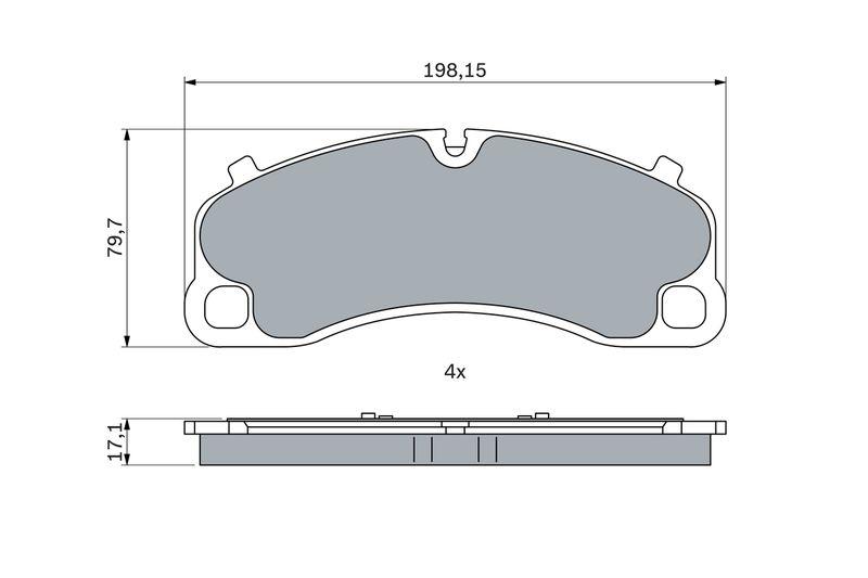 Kit de plaquettes de frein, frein à disque BOSCH 0 986 424 925