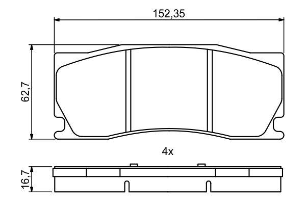 Kit de plaquettes de frein, frein à disque BOSCH 0 986 494 868