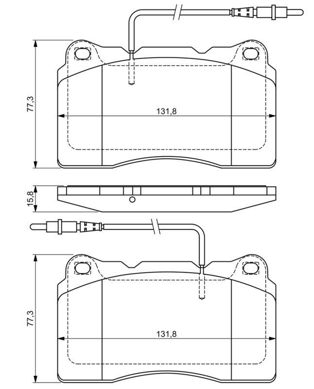 Kit de plaquettes de frein, frein à disque BOSCH 0986424738