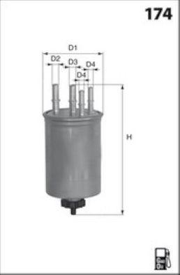 Filtre à carburant MECAFILTER ELG5464