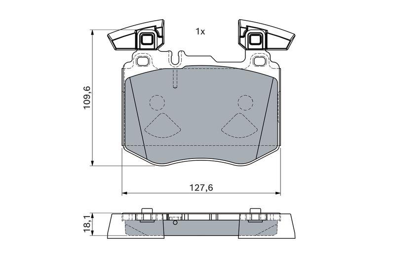 Kit de plaquettes de frein, frein à disque BOSCH 0 986 460 102
