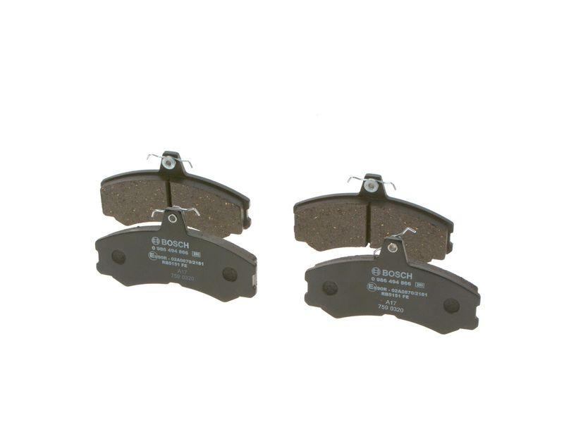 Kit de plaquettes de frein, frein à disque BOSCH 0 986 494 866