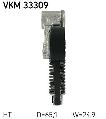 Tendeur de courroie, courroie trapézoïdale à nervures SKF VKM 33309