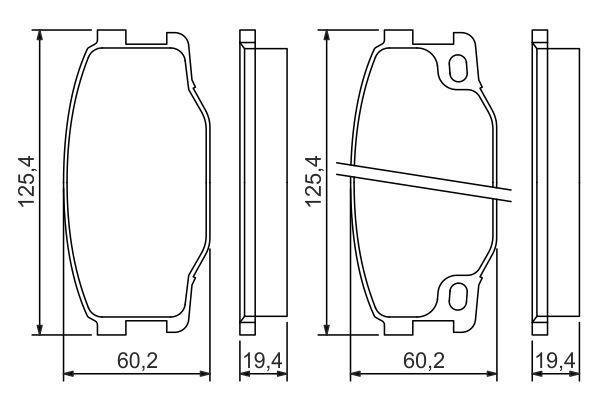 Kit de plaquettes de frein, frein à disque BOSCH 0 986 494 442