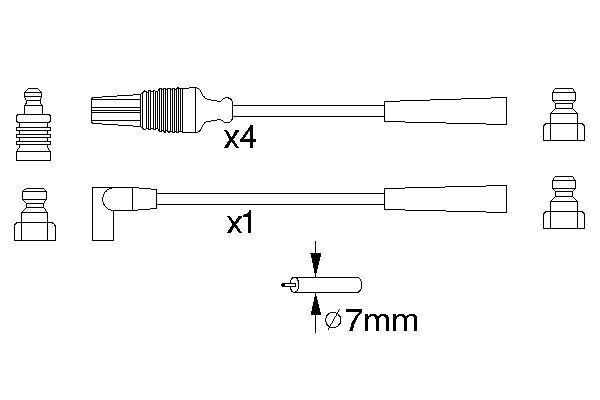 Kit de câbles d'allumage BOSCH 0 986 356 889