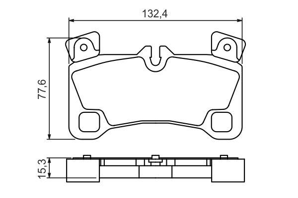 Kit de plaquettes de frein, frein à disque BOSCH 0 986 494 205