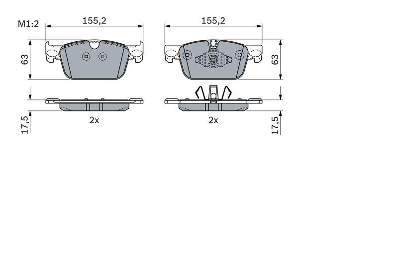 Kit de plaquettes de frein, frein à disque BOSCH 0 986 424 333
