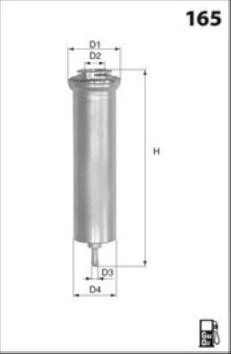 Filtre à carburant MECAFILTER ELG5432