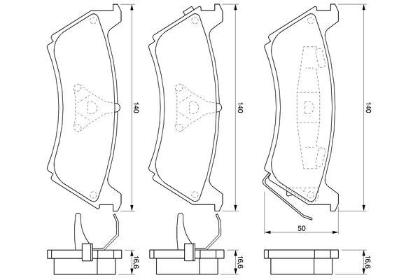 Kit de plaquettes de frein, frein à disque BOSCH 0986424648