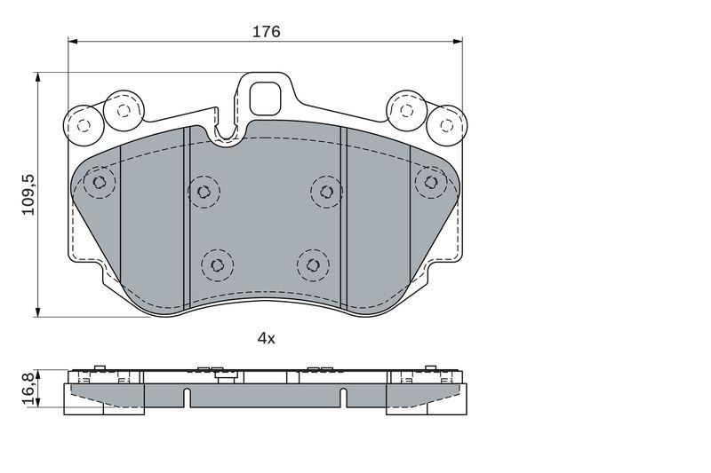 Kit de plaquettes de frein, frein à disque BOSCH 0986424073