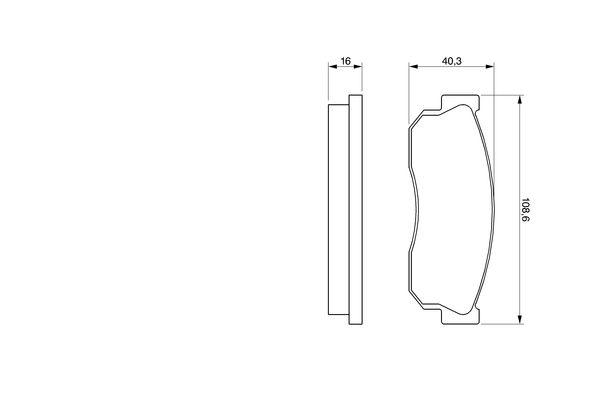 Kit de plaquettes de frein, frein à disque BOSCH 0 986 469 580