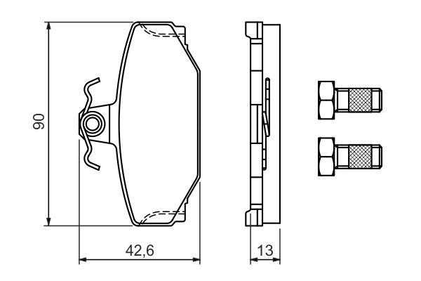 Kit de plaquettes de frein, frein à disque BOSCH 0986460995