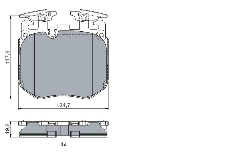 Kit de plaquettes de frein, frein à disque BOSCH 0 986 424 431