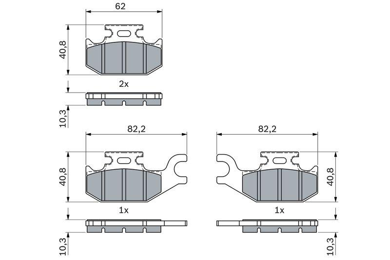 Kit de plaquettes de frein, frein à disque BOSCH 0 986 424 293
