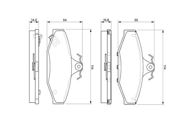 Kit de plaquettes de frein, frein à disque BOSCH 0 986 424 561