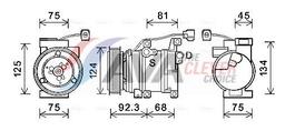 Compresseur, climatisation AVA QUALITY COOLING MZAK219