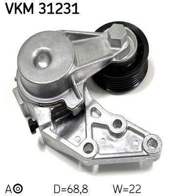Tendeur de courroie, courroie trapézoïdale à nervures SKF VKM 31231