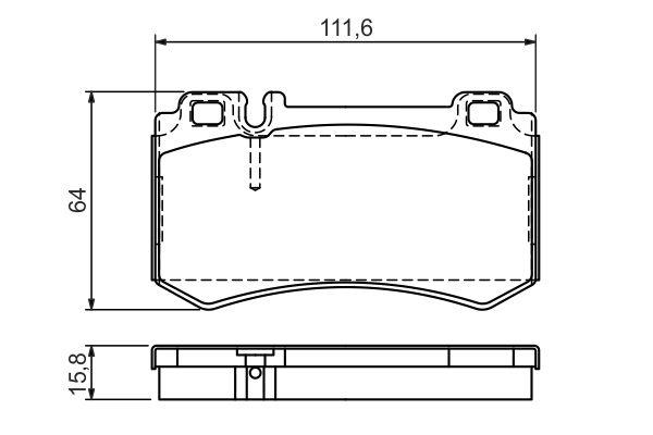 Kit de plaquettes de frein, frein à disque BOSCH 0 986 494 356