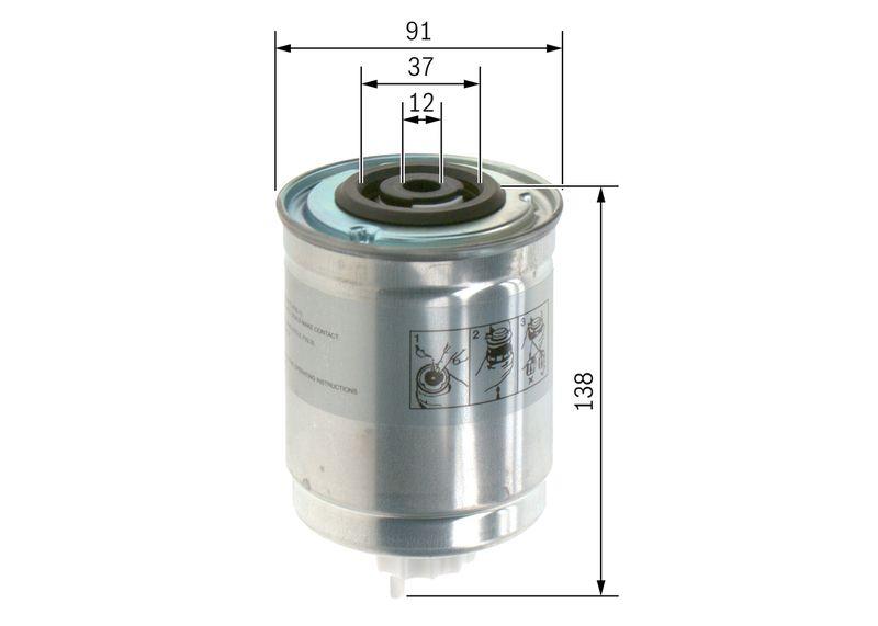 Filtre à carburant BOSCH 1 457 434 400
