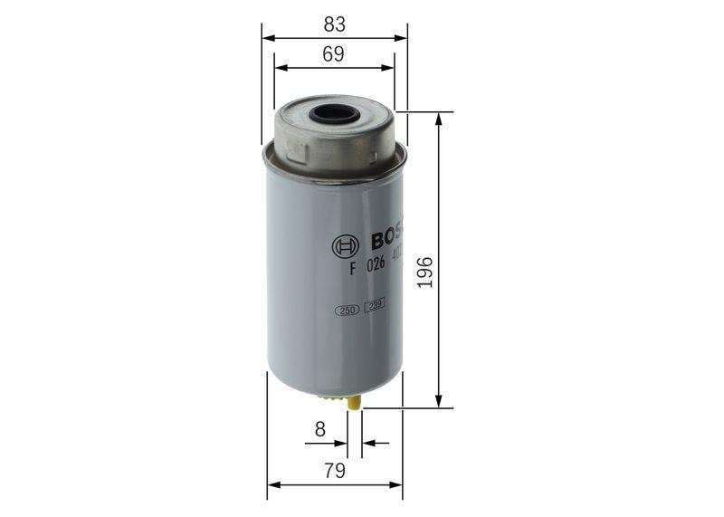 Filtre à carburant BOSCH F026402121