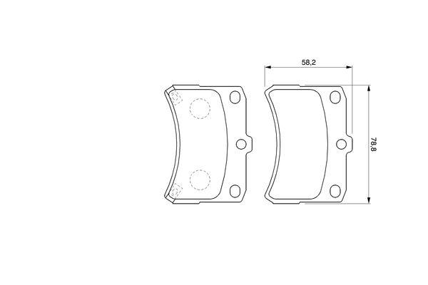 Kit de plaquettes de frein, frein à disque BOSCH 0 986 424 643
