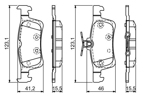 Kit de plaquettes de frein, frein à disque BOSCH 0 986 494 715