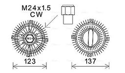 Embrayage, ventilateur de radiateur AVA QUALITY COOLING FDC447