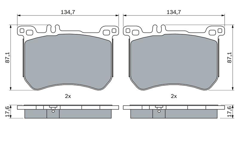 Kit de plaquettes de frein, frein à disque BOSCH 0 986 494 985