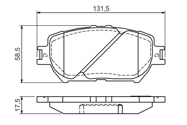 Kit de plaquettes de frein, frein à disque BOSCH 0 986 494 363