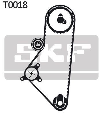 Pompe à eau + kit de courroie crantée SKF VKMC 03201-2