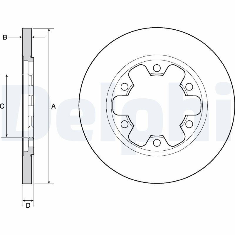Disque de frein DELPHI BG4680C