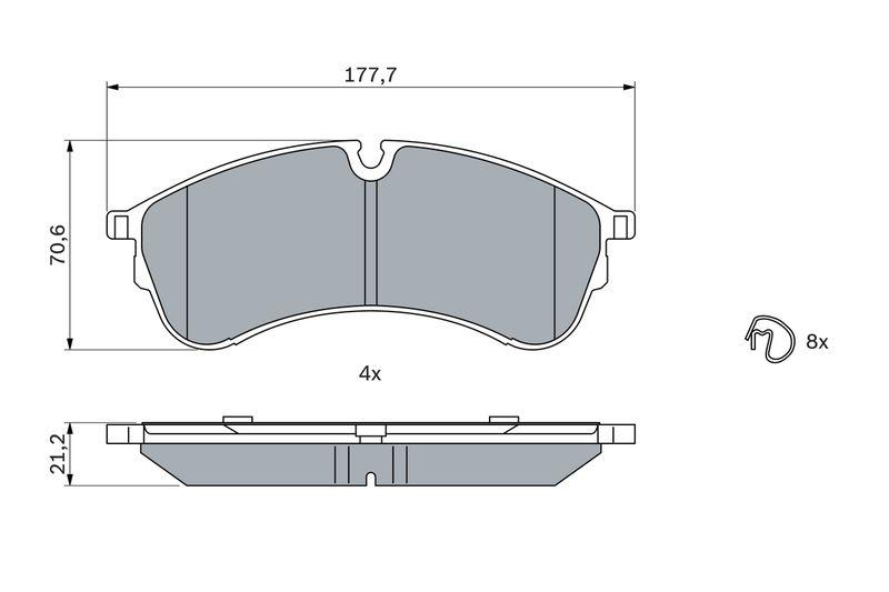 Kit de plaquettes de frein, frein à disque BOSCH 0 986 424 930
