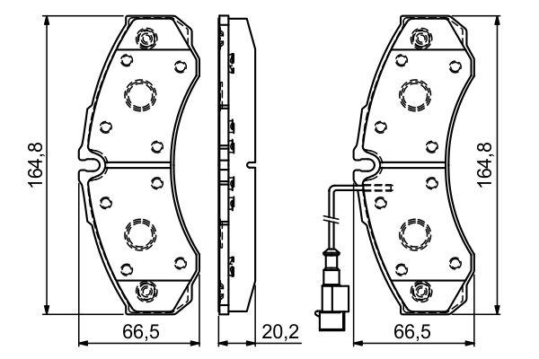Kit de plaquettes de frein, frein à disque BOSCH 0 986 494 239