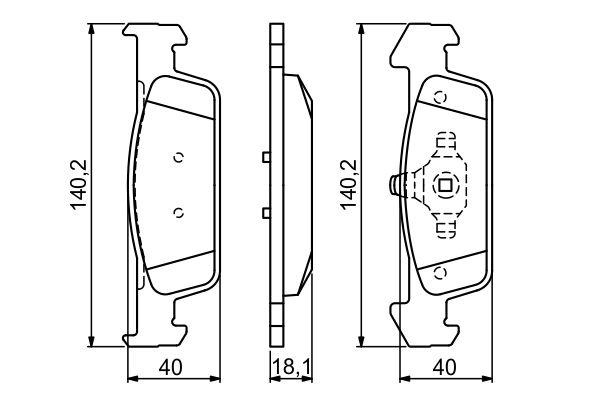 Kit de plaquettes de frein, frein à disque BOSCH 0 986 494 697