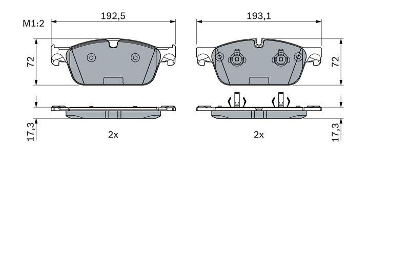 Kit de plaquettes de frein, frein à disque BOSCH 0 986 494 962
