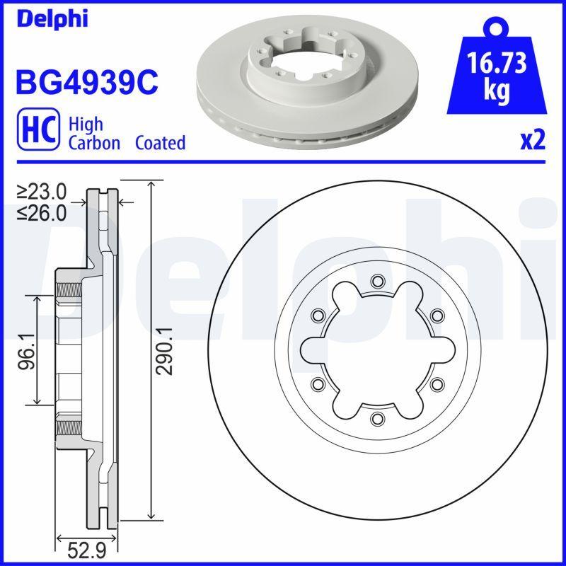 Disque de frein DELPHI BG4939C