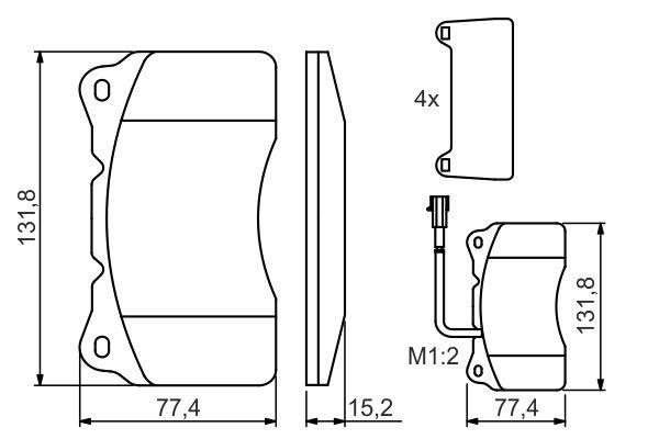 Kit de plaquettes de frein, frein à disque BOSCH 0 986 494 069