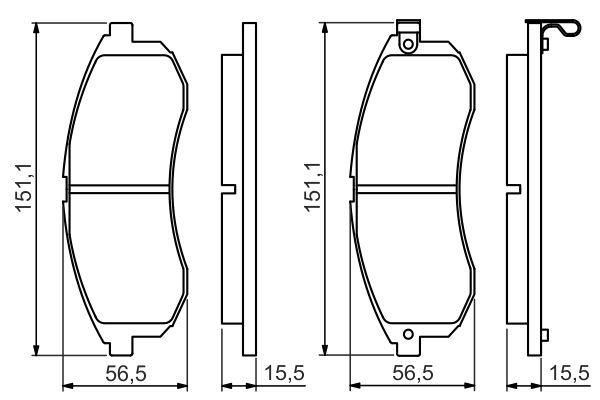 Kit de plaquettes de frein, frein à disque BOSCH 0 986 494 362