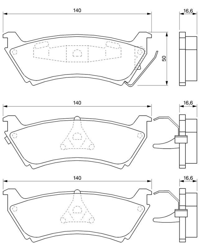 Kit de plaquettes de frein, frein à disque BOSCH 0986424648