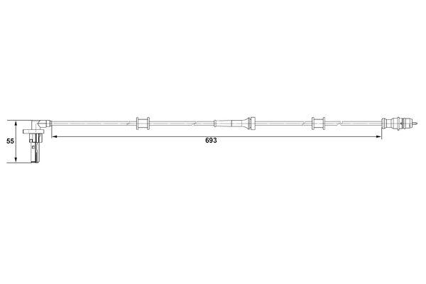 Capteur, vitesse de roue BOSCH 0 265 007 534