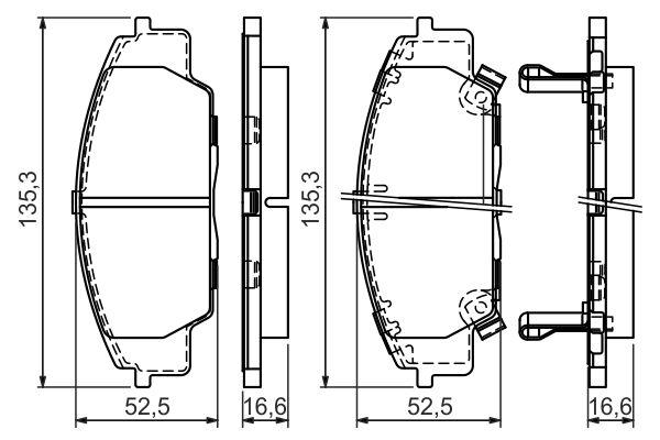 Kit de plaquettes de frein, frein à disque BOSCH 0 986 494 311