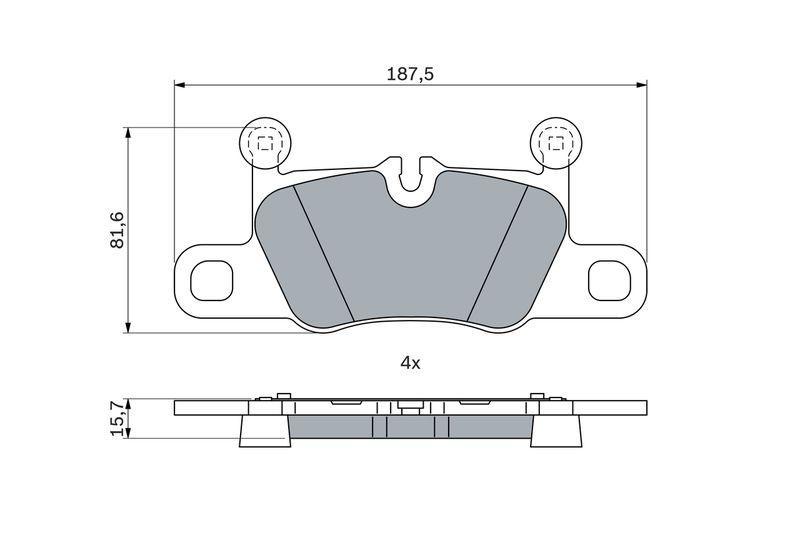 Kit de plaquettes de frein, frein à disque BOSCH 0 986 424 971