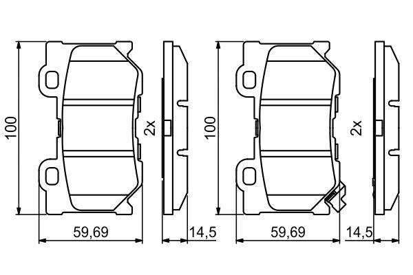 Kit de plaquettes de frein, frein à disque BOSCH 0 986 494 863