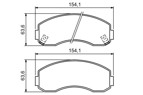 Kit de plaquettes de frein, frein à disque BOSCH 0 986 494 314