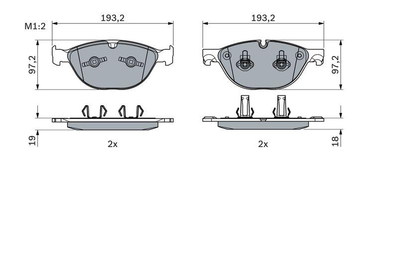 Kit de plaquettes de frein, frein à disque BOSCH 0 986 494 955