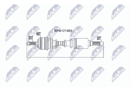 Arbre de transmission NTY NPW-CT-003