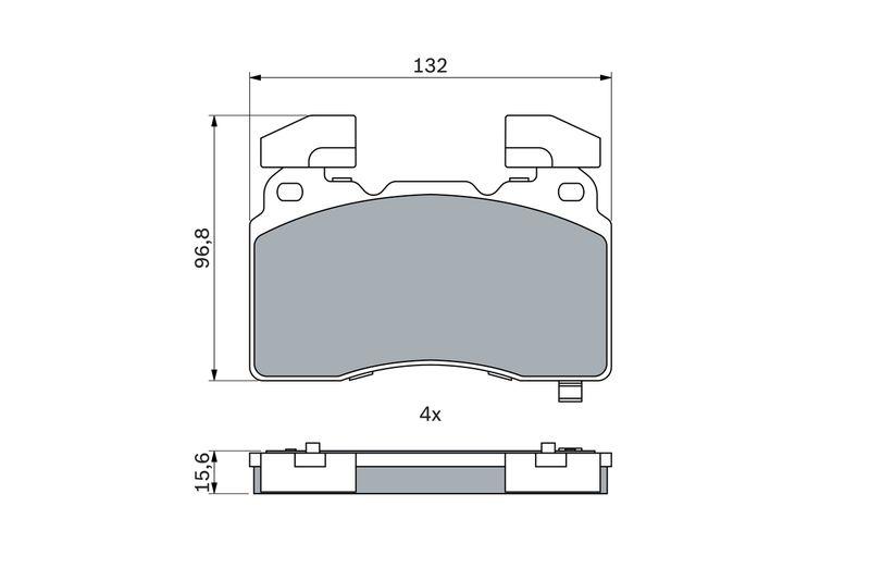 Kit de plaquettes de frein, frein à disque BOSCH 0 986 424 894